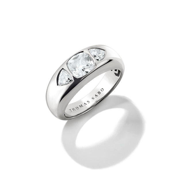 Thomas Sabo Bold Elegance Silver Ring with White Zirconia Stones  - TR2525-051-14