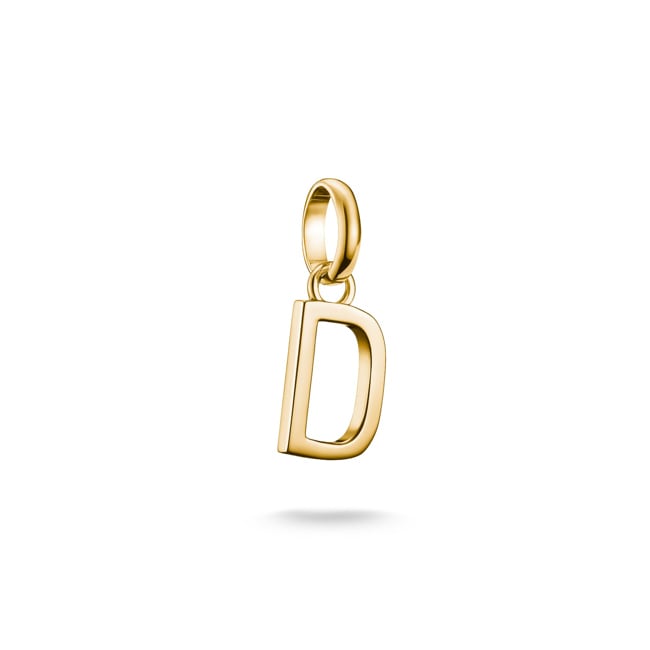 Thomas Sabo Charm pendant letter D Connect gold-plated - CC1210-413-39