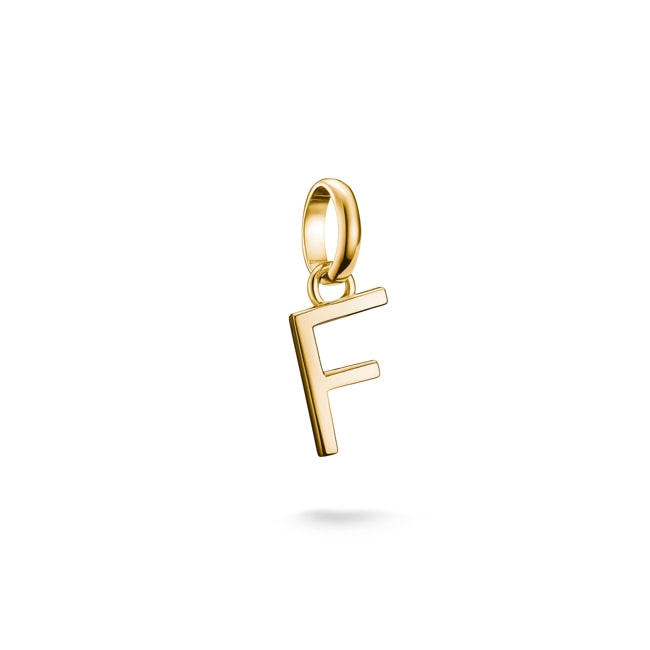 Thomas Sabo Charm-Anhänger Buchstabe F Connect vergoldet - CC1212-413-39