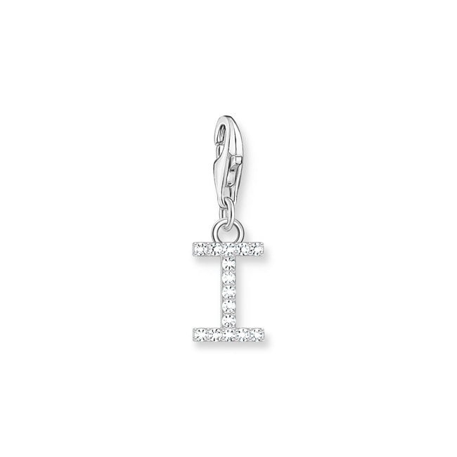 Thomas Sabo Pendentif Charm lettre I avec pierres blanches argent 925 - 1948-051-14