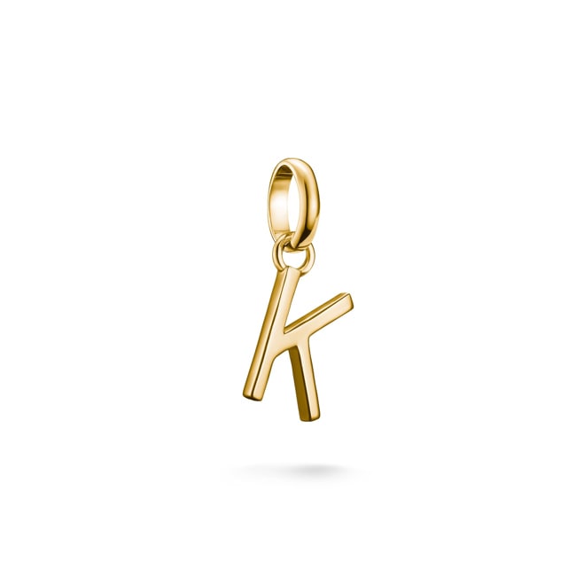 Thomas Sabo Pendentif Charm lettre K Connect plaqué or - CC1217-413-39