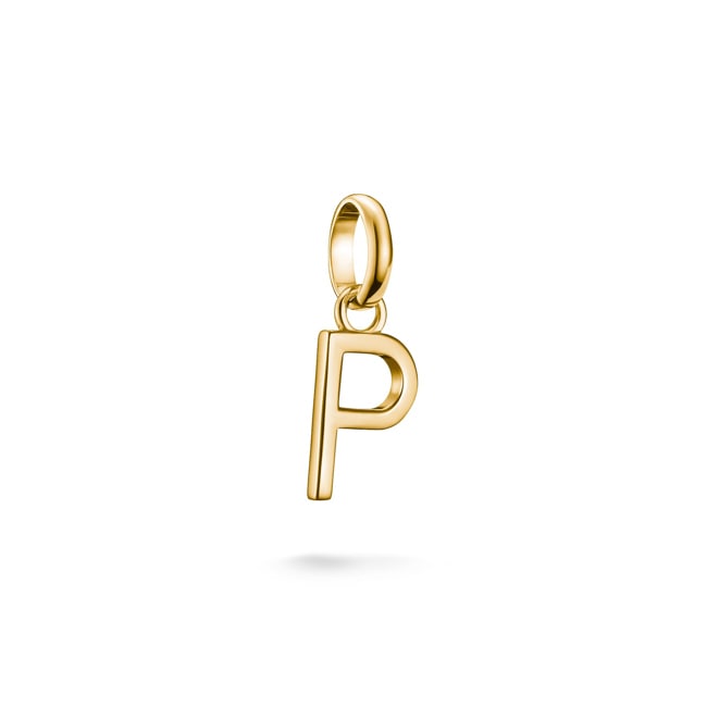 Thomas Sabo Charm-Anhänger Buchstabe P Connect vergoldet - CC1222-413-39