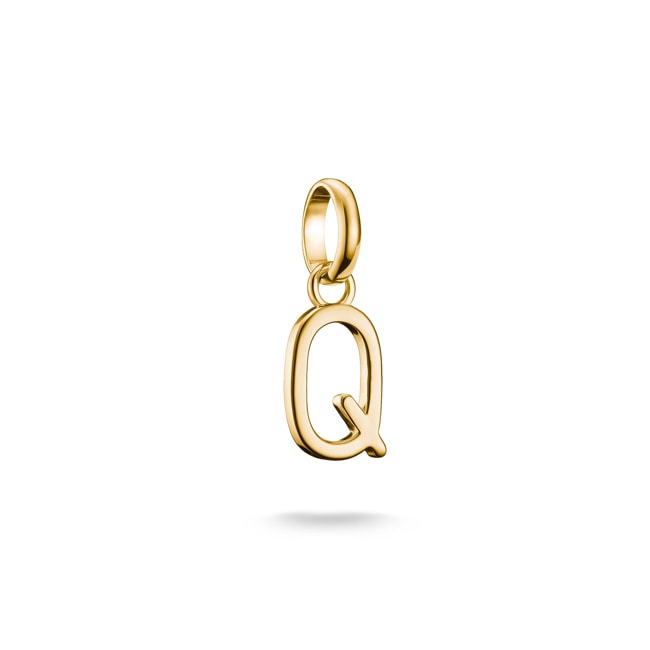 Thomas Sabo Charm-Anhänger Buchstabe Q Connect vergoldet - CC1223-413-39