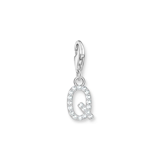 Thomas Sabo Charm pendant letter Q with white stones silver - 1954-051-14