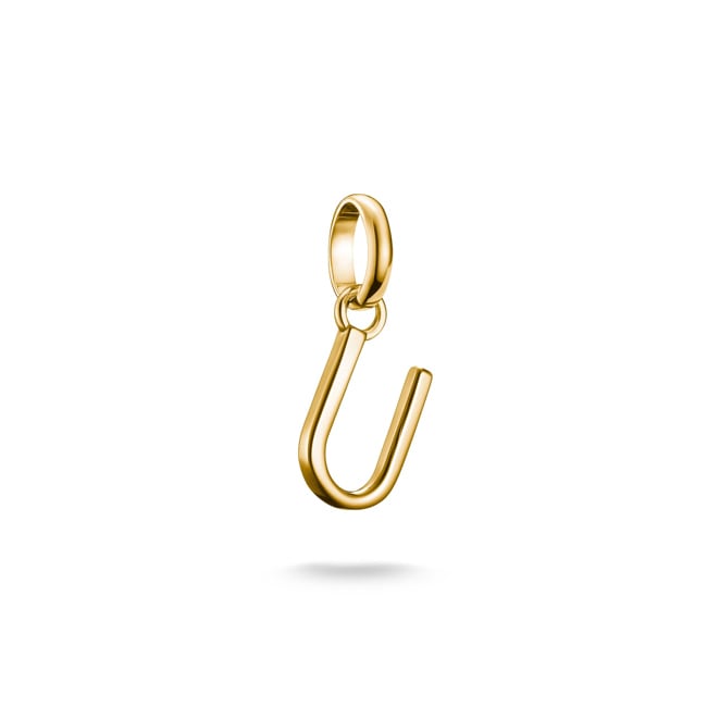 Thomas Sabo Charm-Anhänger Buchstabe U Connect vergoldet - CC1227-413-39
