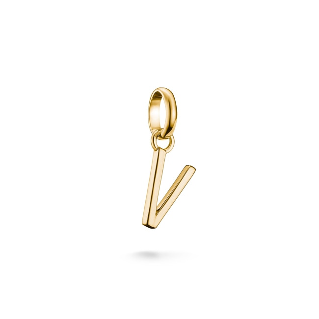 Thomas Sabo Charm-Anhänger Buchstabe V Connect vergoldet - CC1228-413-39