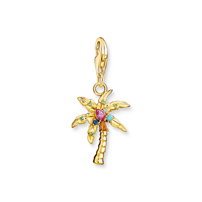 Thomas Sabo Charm-Anhänger bunte Palme vergoldet - 1934-488-7