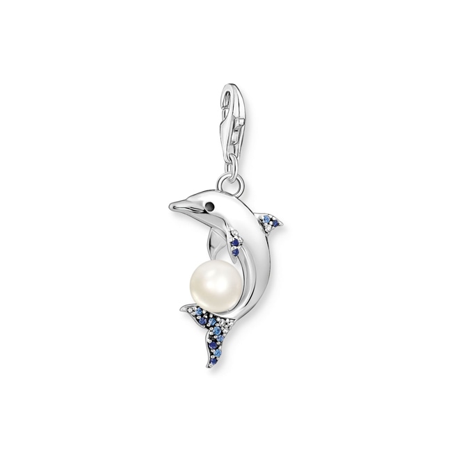 Thomas Sabo Charm-Anhänger Delfin mit Perle silber - 1889-664-7