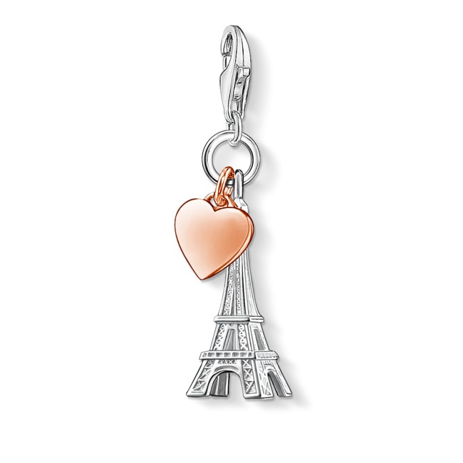 Thomas Sabo Pendentif Charm Tour Eifel avec Cœur - 0904-415-12