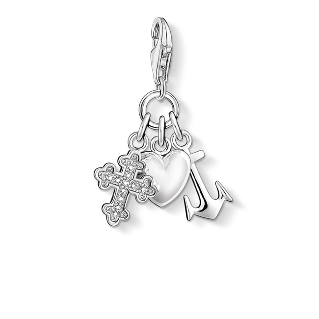 Thomas Sabo Charm pendant cross heart anchor - 0409-051-14