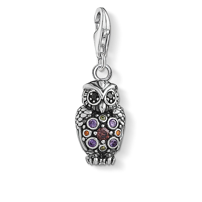 Thomas Sabo Charm pendant sparkling Owl - 1479-643-7