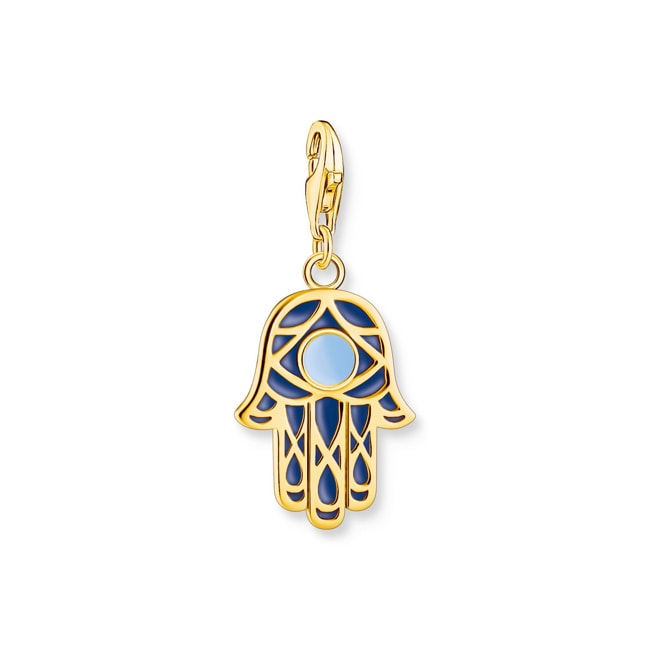 Thomas Sabo Charm-Anhänger Fatima's Hand mit Kaltemaille vergoldet - 2033-427-1