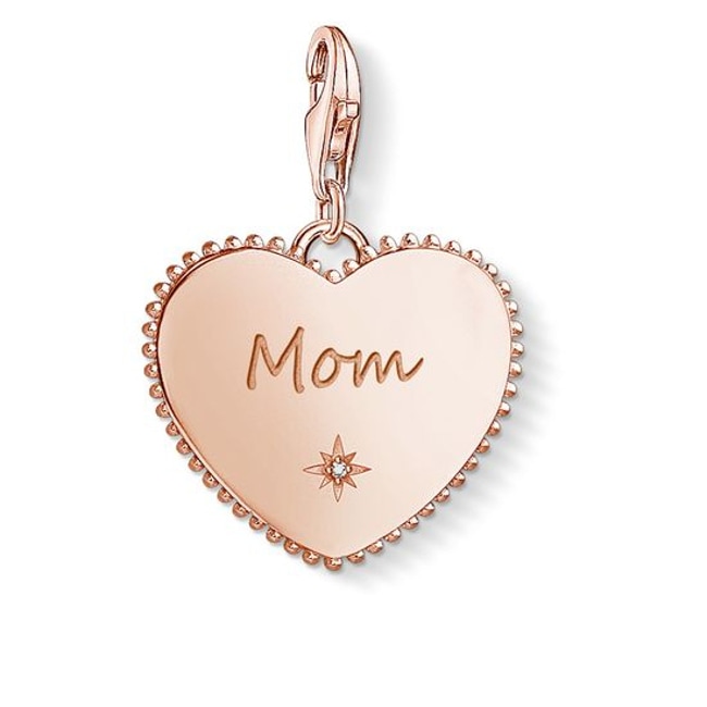 Thomas Sabo Charm-Anhänger Herz Mom Rosegold - 1687-416-40