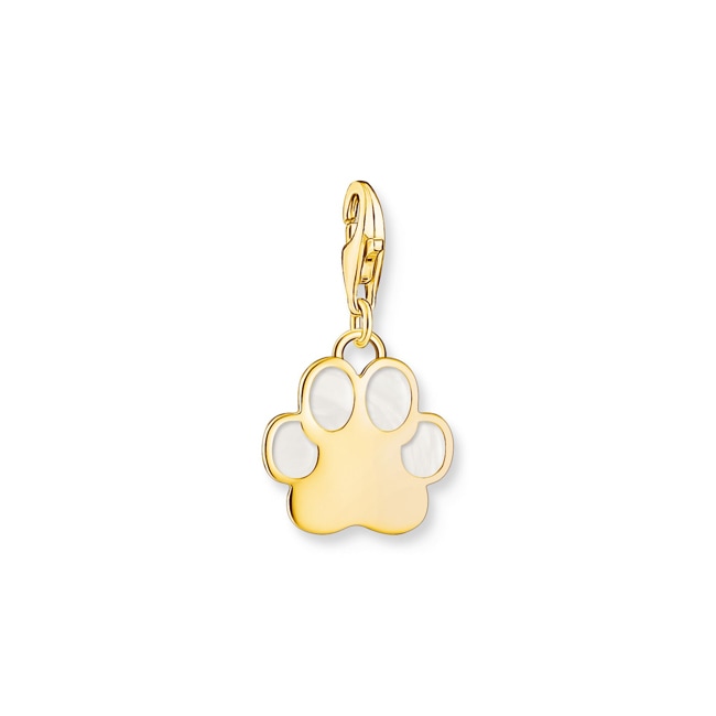 Thomas Sabo Pendentif Charm patte de chien orné d’émail à froid blanc - 2014-427-39