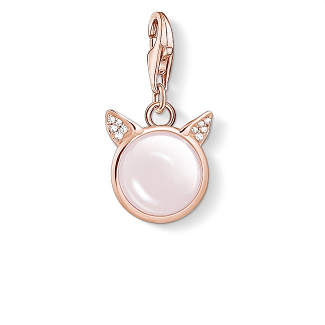 Thomas Sabo Pendentif Charm Oreilles de Chat Or Rose - 1842-417-9