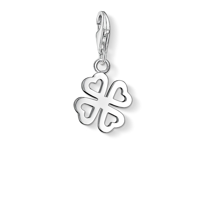Thomas Sabo Charm Kleeblatt Vergoldet - 18k Gold Glücksklee Anhänger