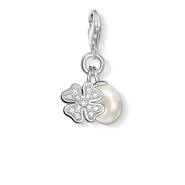 Thomas Sabo Charm pendant Cloverleaf with Pearl - 0831-167-14