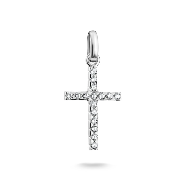 Thomas Sabo Charm-Anhänger Kreuz mit Steinen Connect Silber - CC1203-051-14