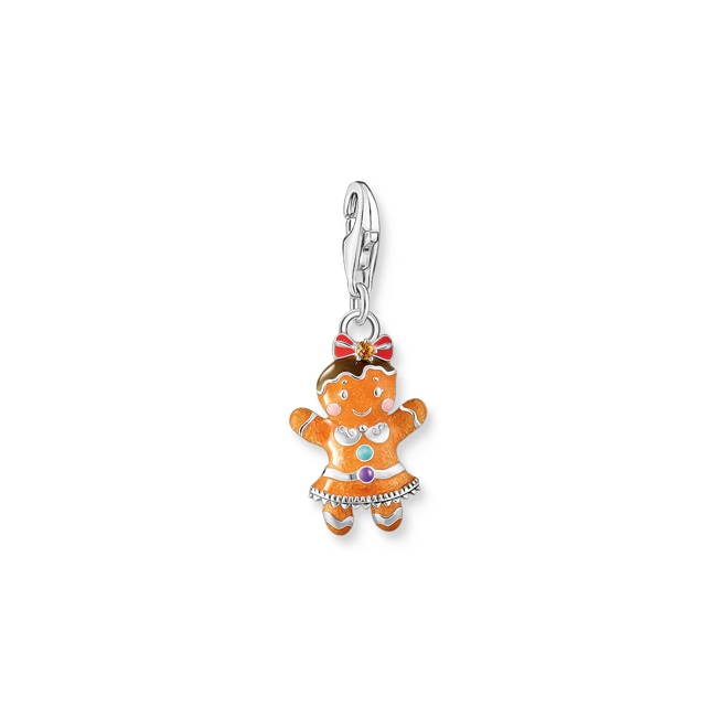 Thomas Sabo Silver gingerbread girl charm pendant - 2200-691-7