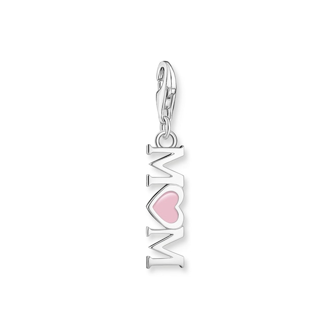 Thomas Sabo Charm-Anhänger Mom mit pinkem Herz Silber - 2001-007-9
