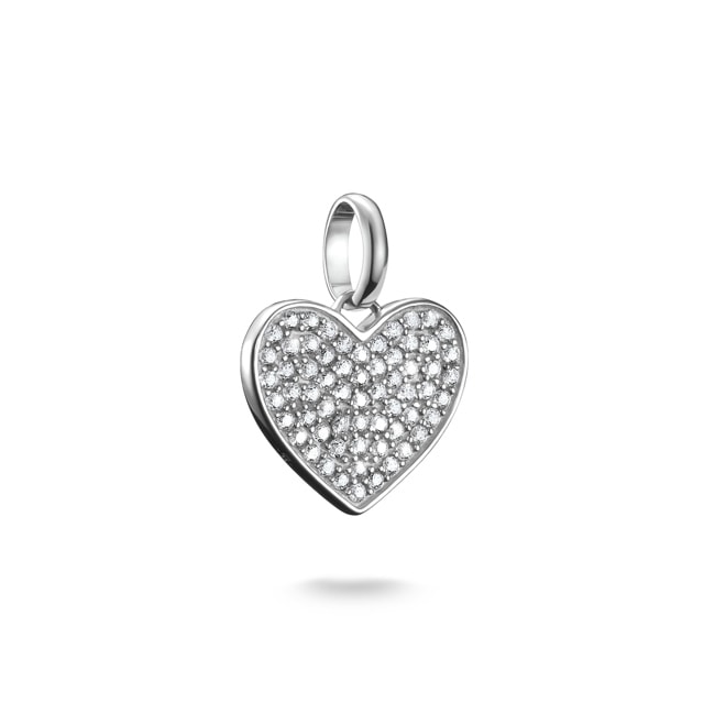 Thomas Sabo Charm-Anhänger Pavé-Herz Connect Silber - CC1277-051-14