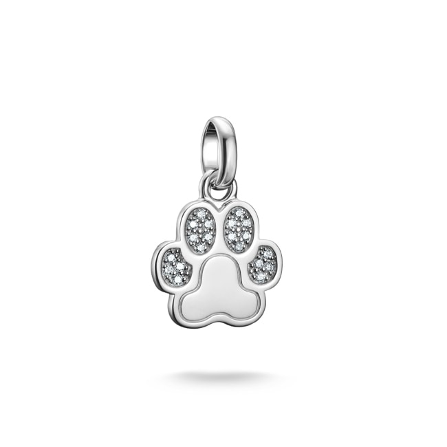 Thomas Sabo Charm pendant paw with stones Connect silver - CC1259-051-14