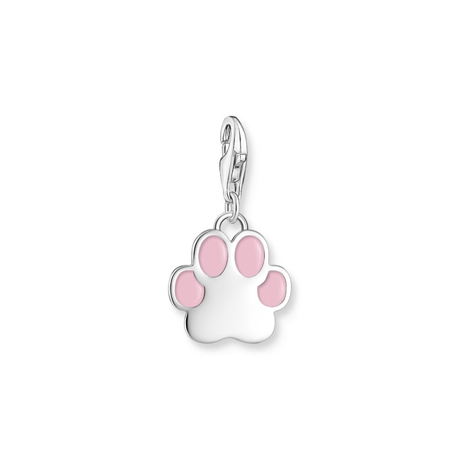 Thomas Sabo Charm-Anhänger pinke Pfote Silber - 2015-007-9