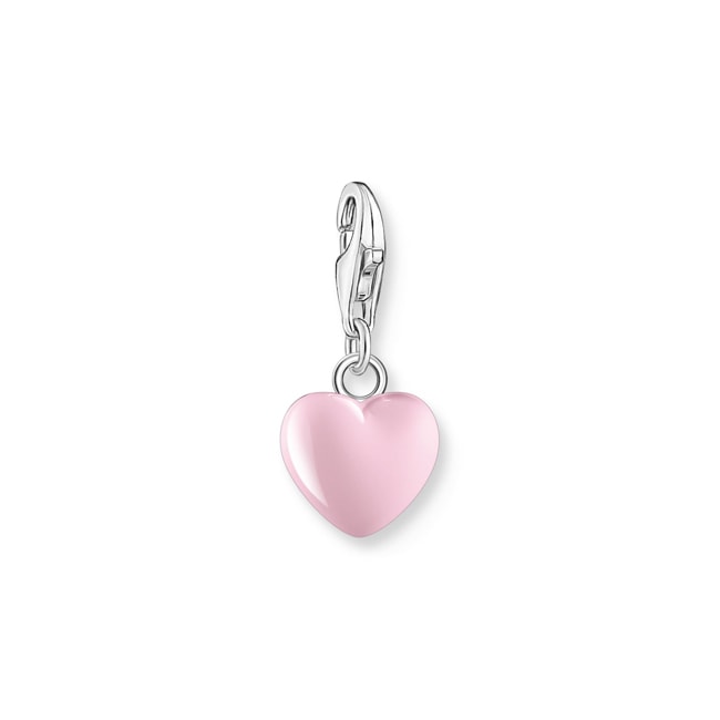 Thomas Sabo Charm-Anhänger pinkes Herz Silber - 1993-007-9