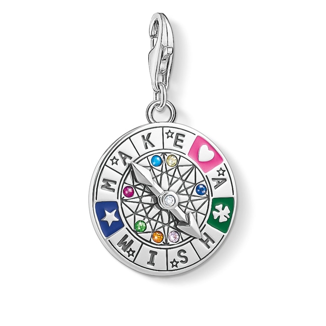 Thomas Sabo Pendentif Charm Roue du Destin - Make a Wish - 1818-340-7