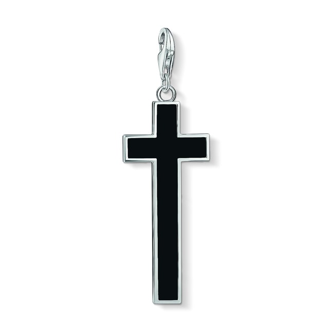 Thomas Sabo Pendentif Charm Croix Noire - Y0020-024-11