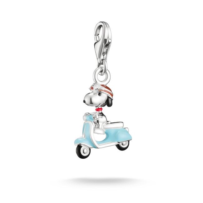 Thomas Sabo Charm-Anhänger Snoopy auf Vespa PEANUTS Original Silber - 2243-664-7