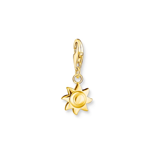 Thomas Sabo Pendentif Charm soleil plaqué or - 2024-413-39