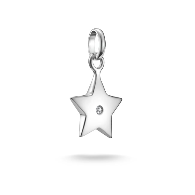 Thomas Sabo Charm-Anhänger Stern mit weißem Stein Connect Silber - CC1238-051-14