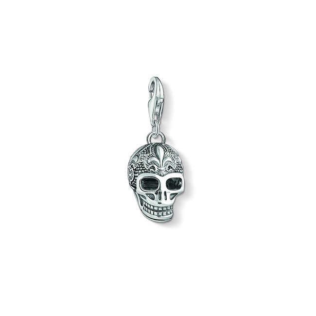 Thomas Sabo Charm-Anhänger Totenkopf mit Lilie - 1546-637-21