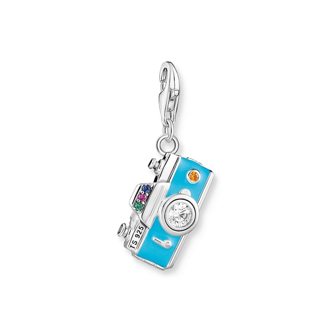 Thomas Sabo Charm-Anhänger türkise Retro Kamera Silber - 1924-340-7