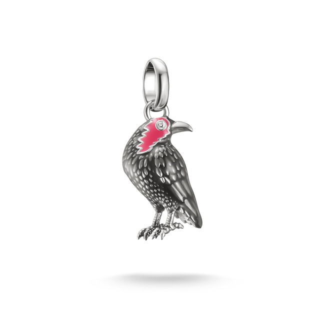 Thomas Sabo Charm-Anhänger Wednesday Krähe Zirkonia Connect Silber - CC1318-691-11
