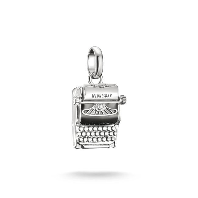 Thomas Sabo Charm-Anhänger Wednesday Schreibmaschine Zirkonia Connect Silber - CC1315-691-11