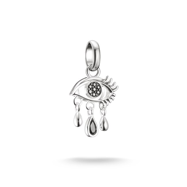 Thomas Sabo Charm-Anhänger Wednesday schwarze Tränen Zirkonia Connect Silber - CC1319-643-11