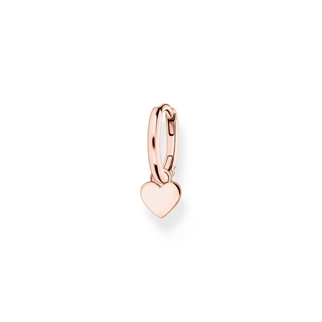 Thomas Sabo Charm Club Créole unique avec pendetif coeur or rose - CR696-415-40