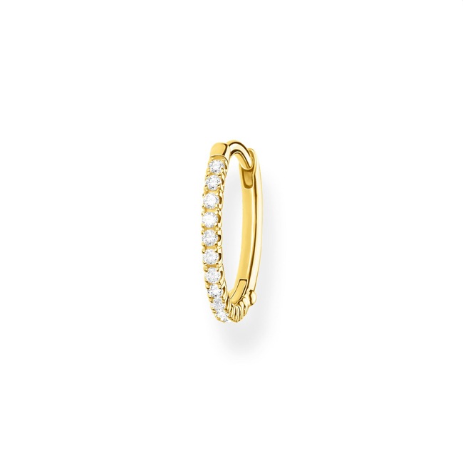 Thomas Sabo Charm Club Einzel Creole weisse Steine gold - CR657-414-14