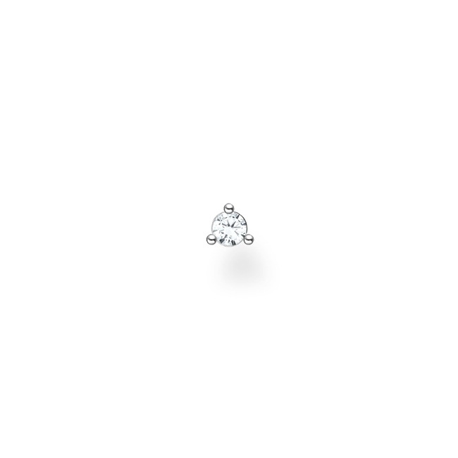Thomas Sabo Charm club single stud earrings white stone - H2197-051-14