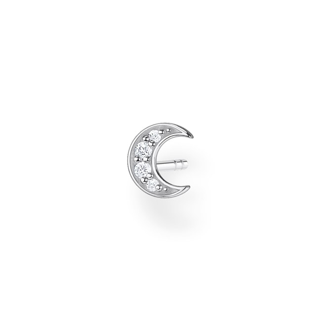 Thomas Sabo Charm Club Einzel Ohrstecker Mond pavé silber - H2133-051-14