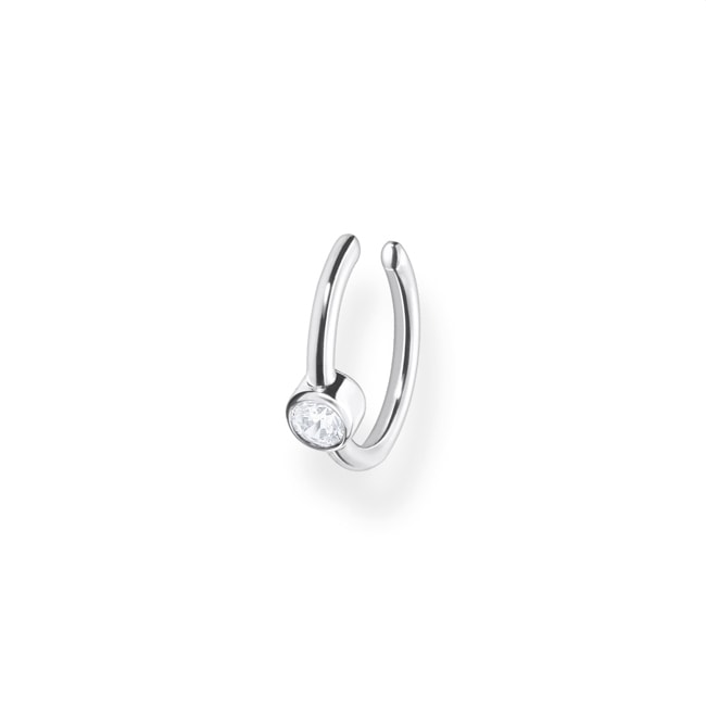Thomas Sabo Charm Club Manchette d’oreille pierre blanche argent - EC0018-051-14