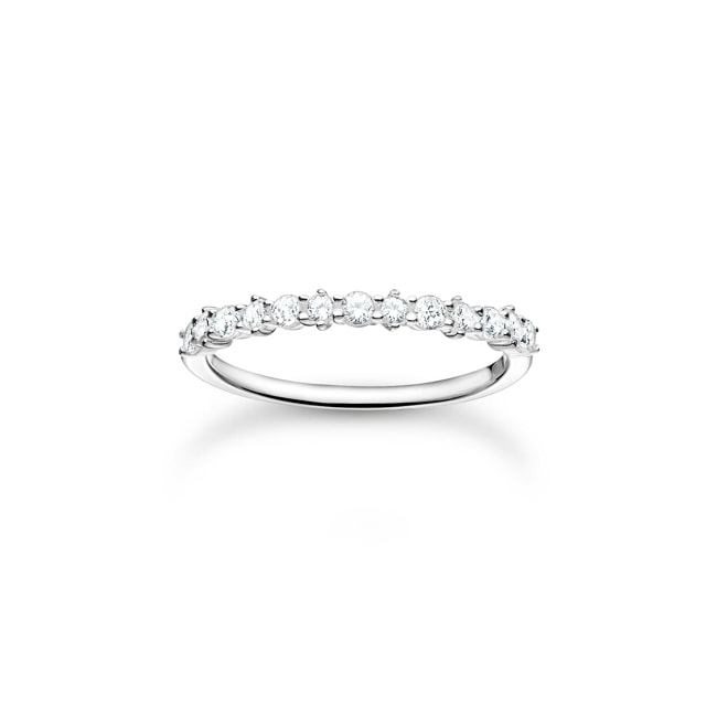 Thomas Sabo Charm Club Bague pierres blanches - TR2343-051-14