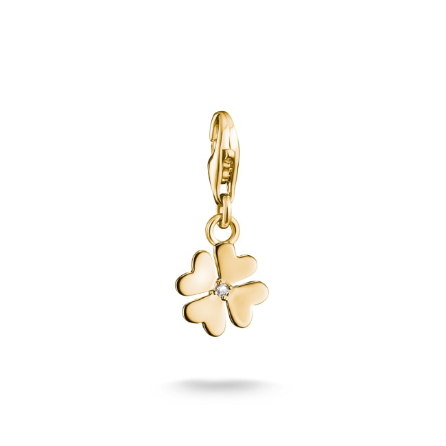 Thomas Sabo Charm Trèfle Avec Zirconia Blanc – Original - 2248-M01-14