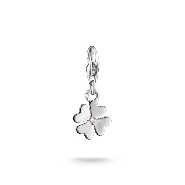 Thomas Sabo Charm Trèfle Avec Zirconia Blanc – Original - 2248-M02-14