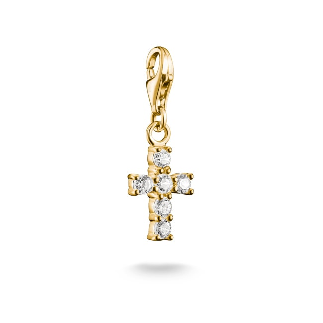 Thomas Sabo Cross Charm With White Zirconia – Original - 0054-M01-14