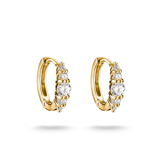 Thomas Sabo Classic TS Hoop Earrings with White Zirconia - CR778-M01-14