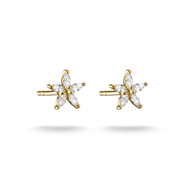 Thomas Sabo Classic TS Ohrstecker Blume mit weissen Zirkonia - H2376-M01-14