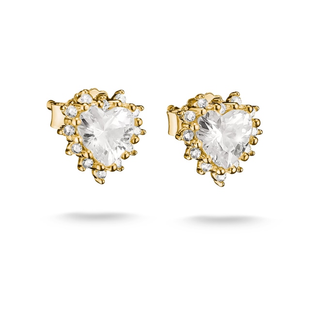 Thomas Sabo Classic TS Ear Studs With White Heart Cut Zirconia - H2315-M01-14